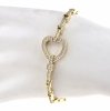 595c Bransoletka elegancka złota 17+2cm pozłacana 14k serce